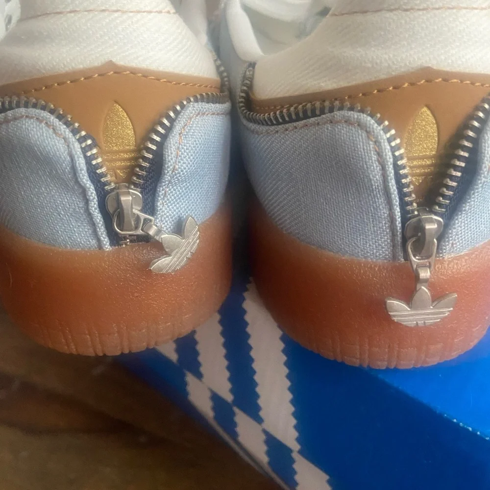 adidas Samba Platform Sneakers - Light Blue & Denim with Gum Sole - Picture 8 of 11